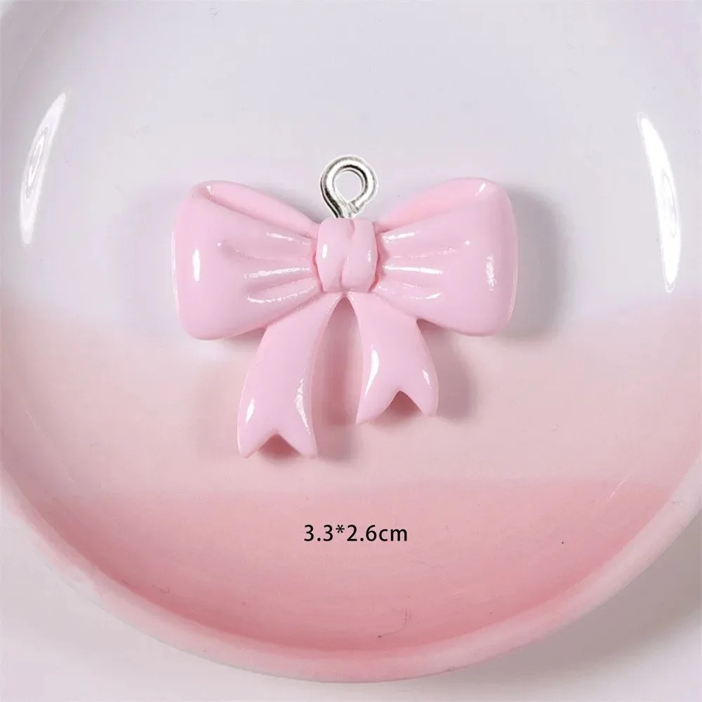 Resin Art Materials Kit - 10 個のキャンディーカラーのリボン樹脂チャーム手作り装飾品女性のジュエリー、キーホルダー、電話バッグの装飾 DIY 作成に適しています