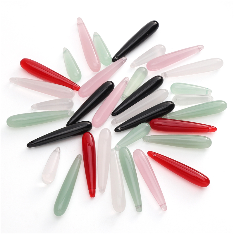 Resin Art Materials Kit - 5 個のビーズ樹脂ティアドロップ形状ルースペンダントビーズ古典的なジュエリー作成 DIY イヤリング所見ブレスレット用