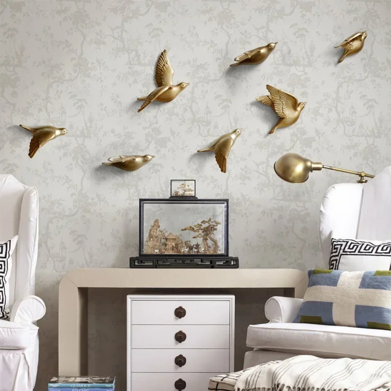 Resin Art Hanging - 3D鳥の壁掛け,ヨーロッパの装飾アート,家の装飾,リビングルーム,ソファ,テレビの背景