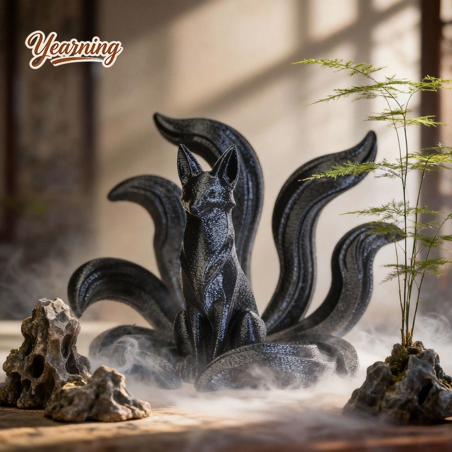 Resin Art Anniversary Gift - ミニマリストアートオーナメント九尾の狐の誕生日プレゼントクリエイティブ手作りオフィス装飾品