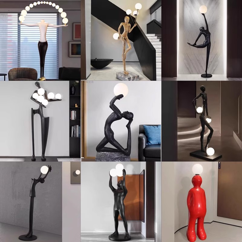 Resin Art In Floor - リビングルーム フロアランプ 工芸品 ホテル 営業所 展示ホール