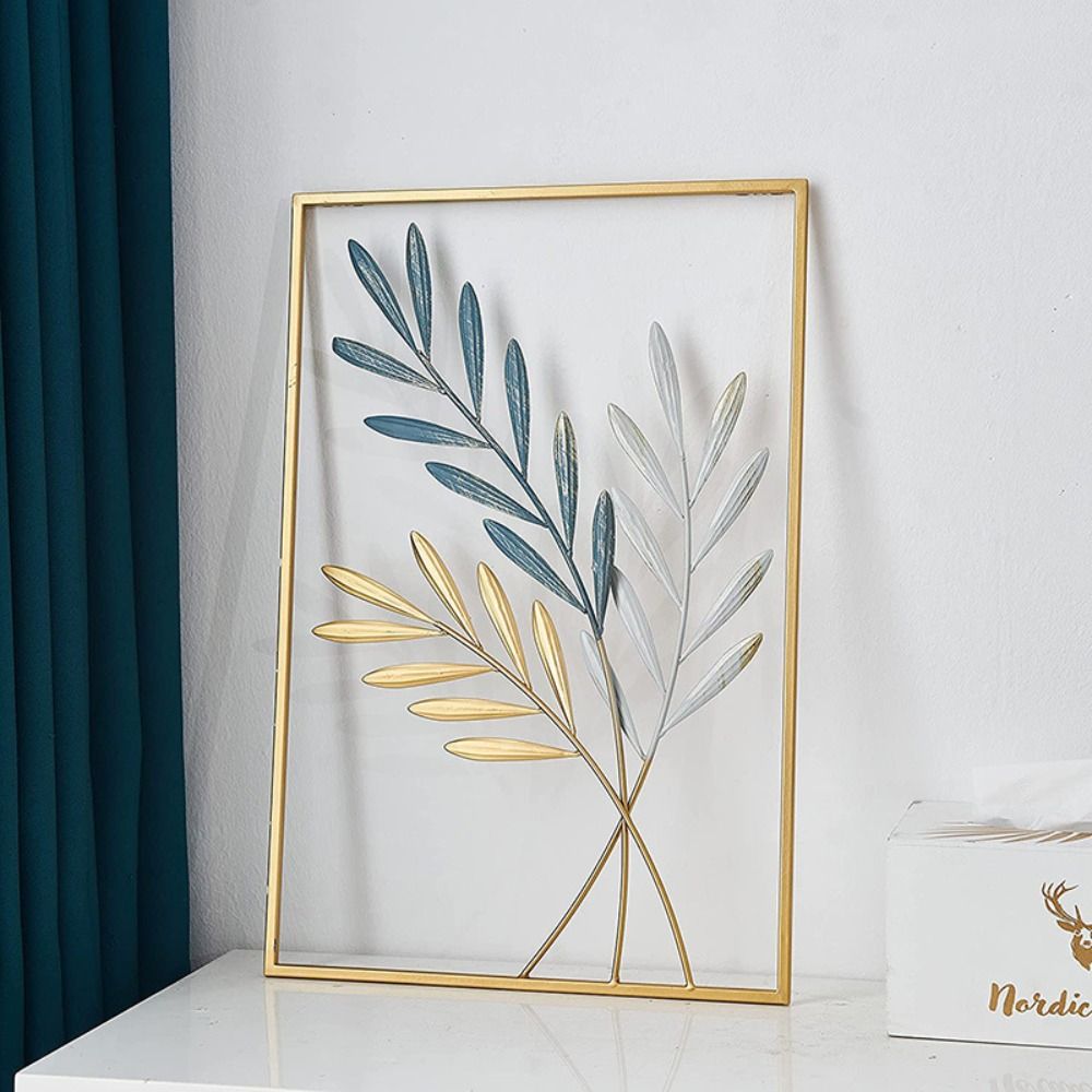 Resin Art Hanging - リビングルーム使いやすいキャビネット壁掛け装飾鉄工芸品デスクトップ装飾品葉彫刻イチョウの葉の装飾品