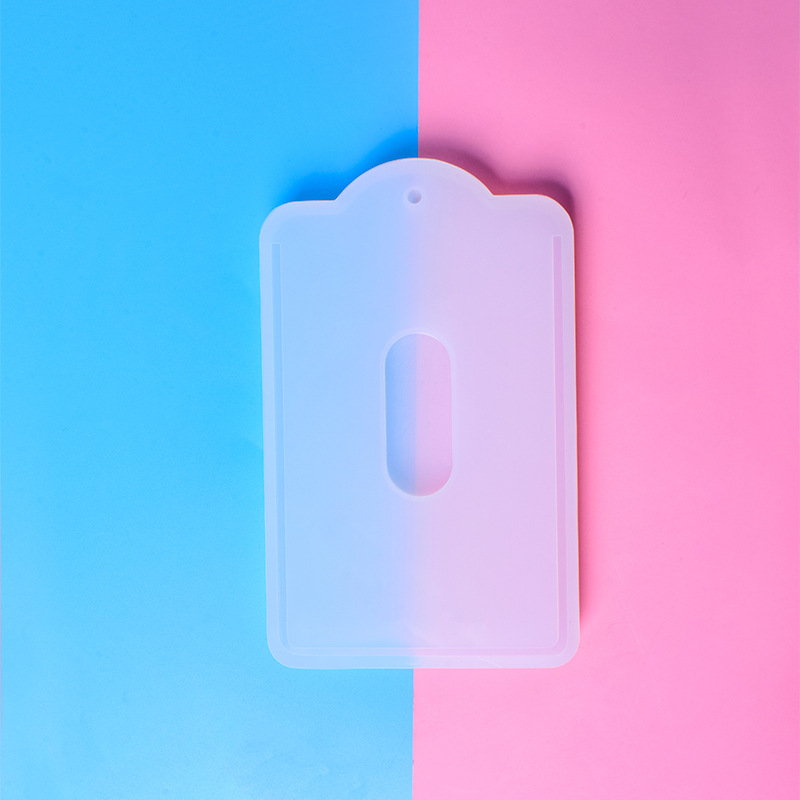 Resin Art Glue - 1ピースカードカバー型diyエポキシ樹脂ホルダーuv接着剤シリコーン金型ストレージの宝石手作りツール
