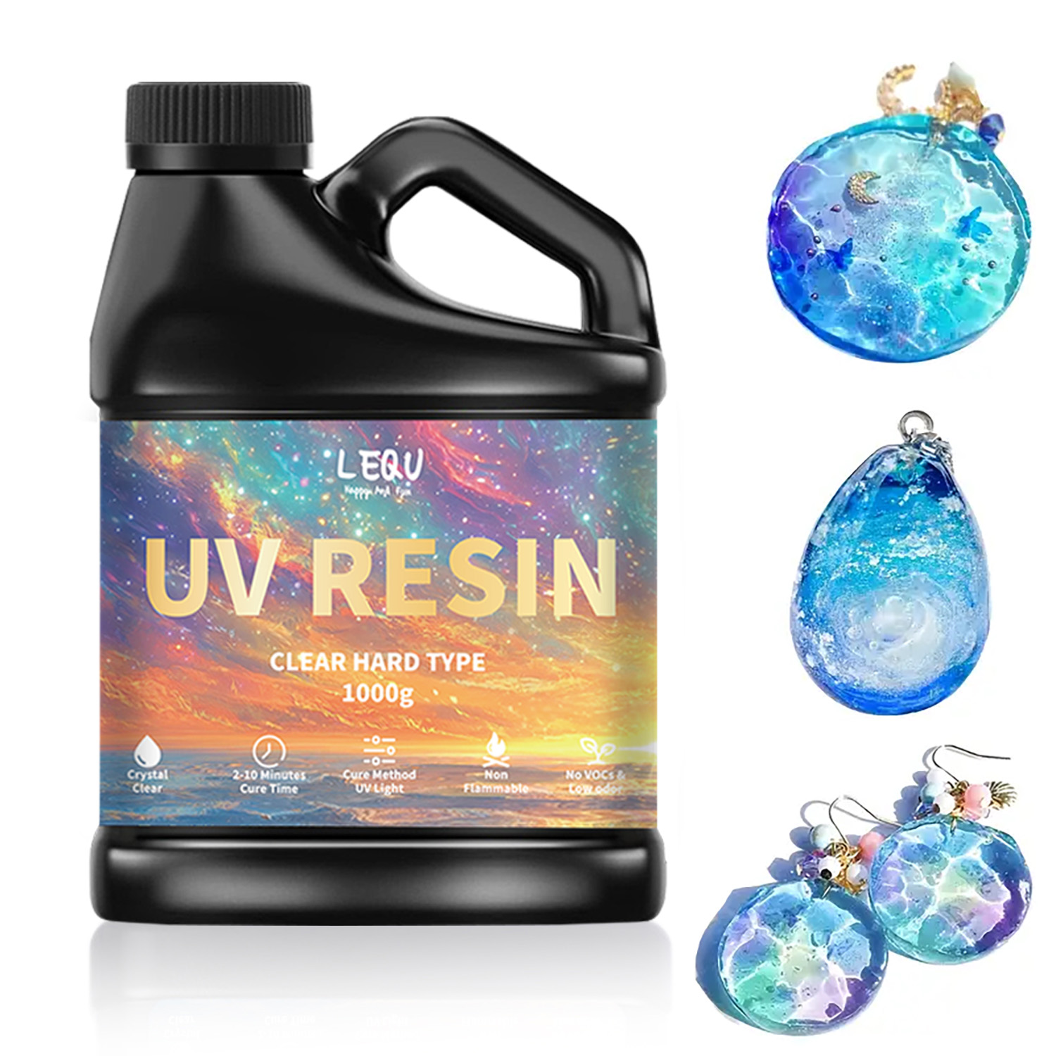 Resin Art Glue - 100/200/500/1000 グラム UV エポキシ樹脂接着剤高透明度速乾性接着剤高硬度 DIY 用品樹脂接着剤ジュエリー作成用