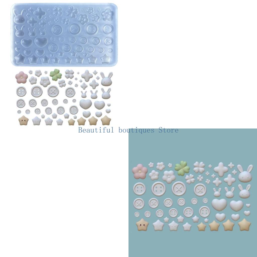 U4LF ボタンアクセサリー金型シリコーン金型 DIY ジュ - Resin Art Class のレビューと価格