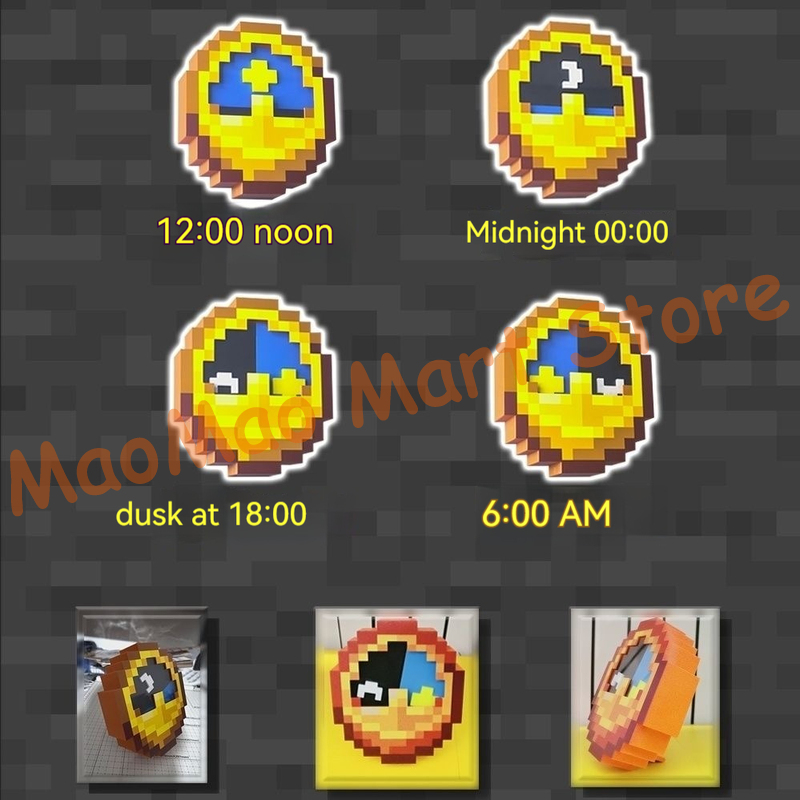 シックなレトロピクセルアートスタイルの日月時計、アップグレー - Resin Art Wall Clock のレビューと価格