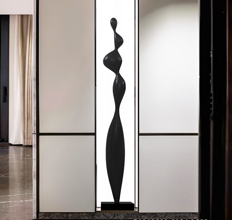 背が高く細い壁掛け彫刻 - モダンな抽象芸術像、リビングルー - Resin Art In Floor のレビューと価格