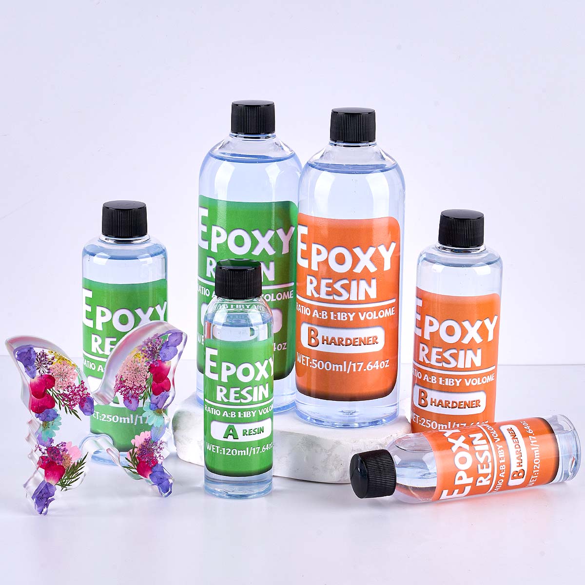 1:1 比エポキシ樹脂キット黄ばみ防止新配合クリスタルクリア - Resin Art Glue のレビューと価格