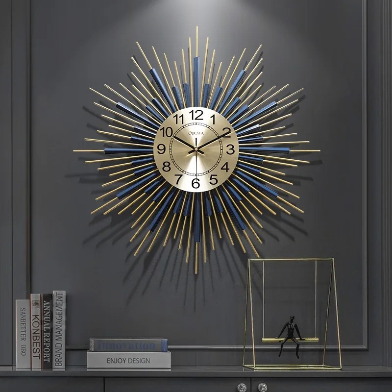 モダンな高級壁掛け時計 リビングルーム クリエイティブなメタ - Resin Art Wall Clock のレビューと価格
