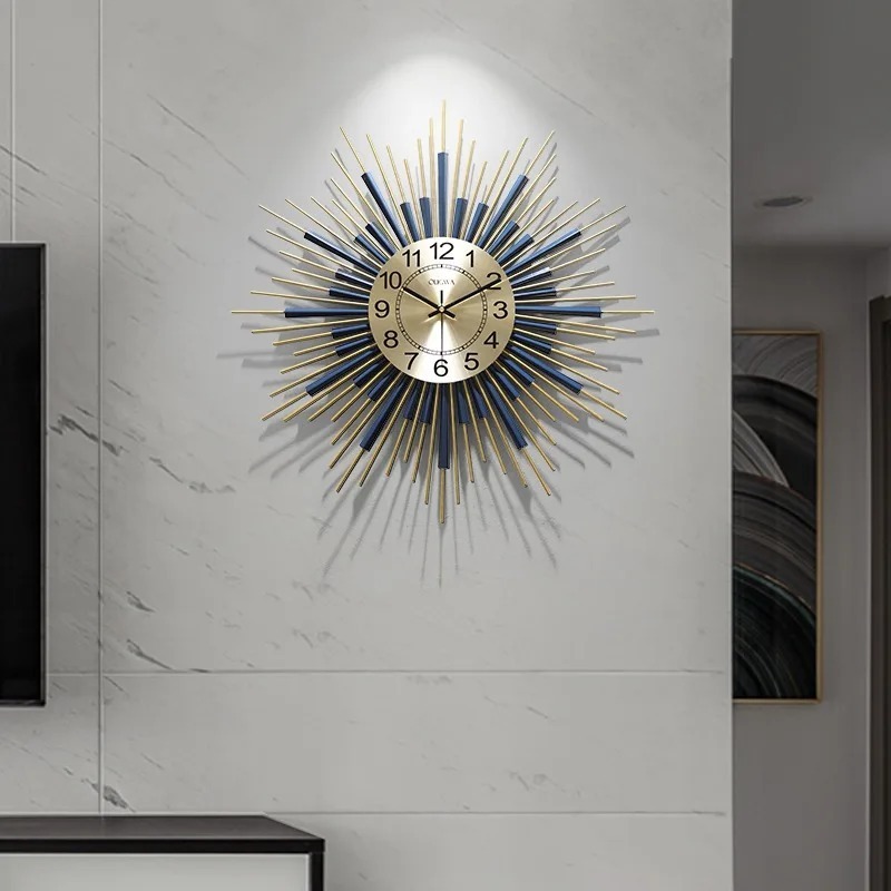 モダンな高級壁掛け時計 リビングルーム クリエイティブなメタ - Resin Art Wall Clock のレビューと価格