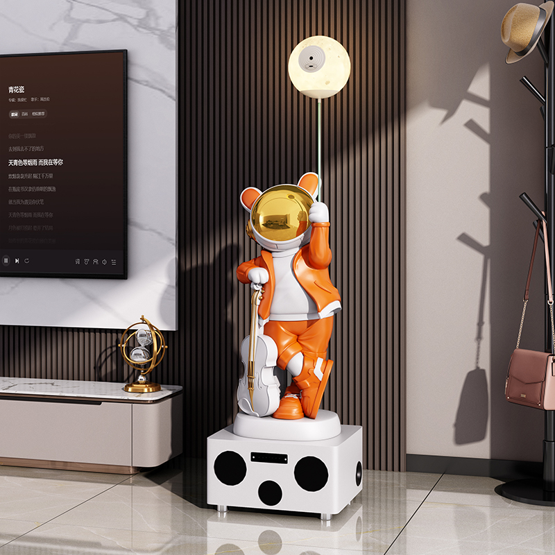 家の装飾 136 センチメートルウサギの宇宙飛行士像床の装飾 - Resin Art In Floor のレビューと価格