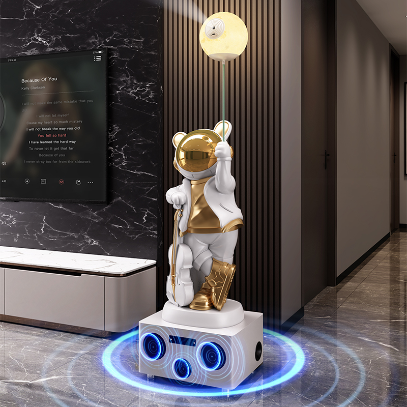 家の装飾 136 センチメートルウサギの宇宙飛行士像床の装飾 - Resin Art In Floor のレビューと価格