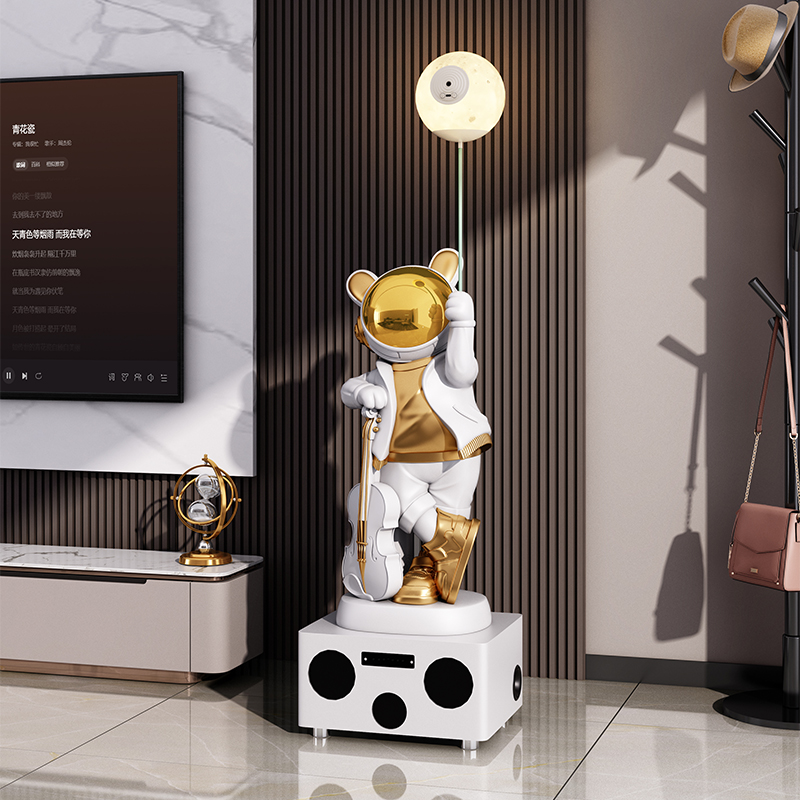 家の装飾 136 センチメートルウサギの宇宙飛行士像床の装飾 - Resin Art In Floor のレビューと価格