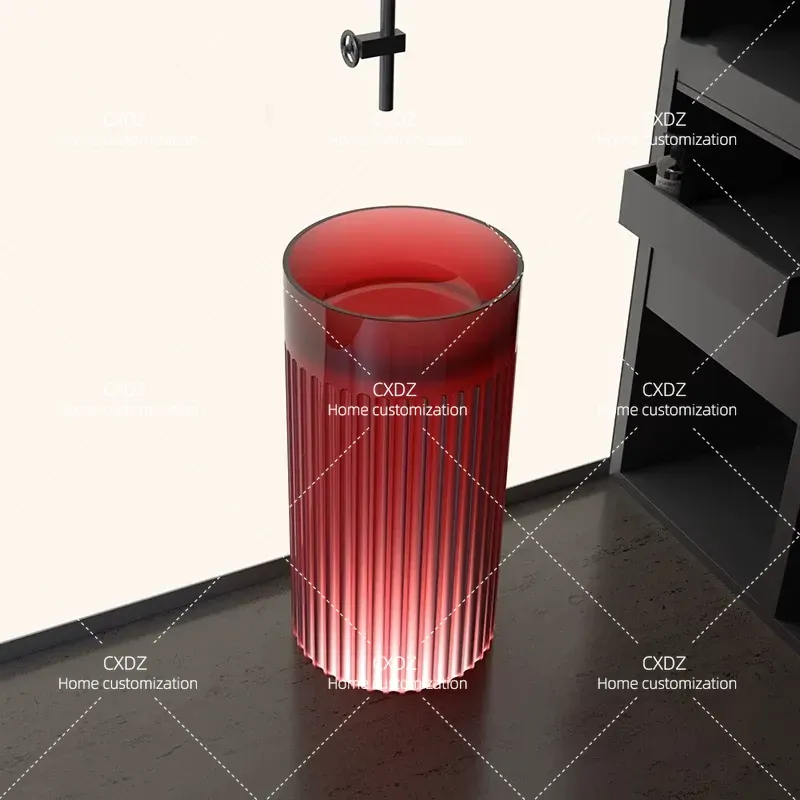 床から天井までの一体型バスルーム洗面台、純アクリル透明樹脂ク - Resin Art In Floor のレビューと価格