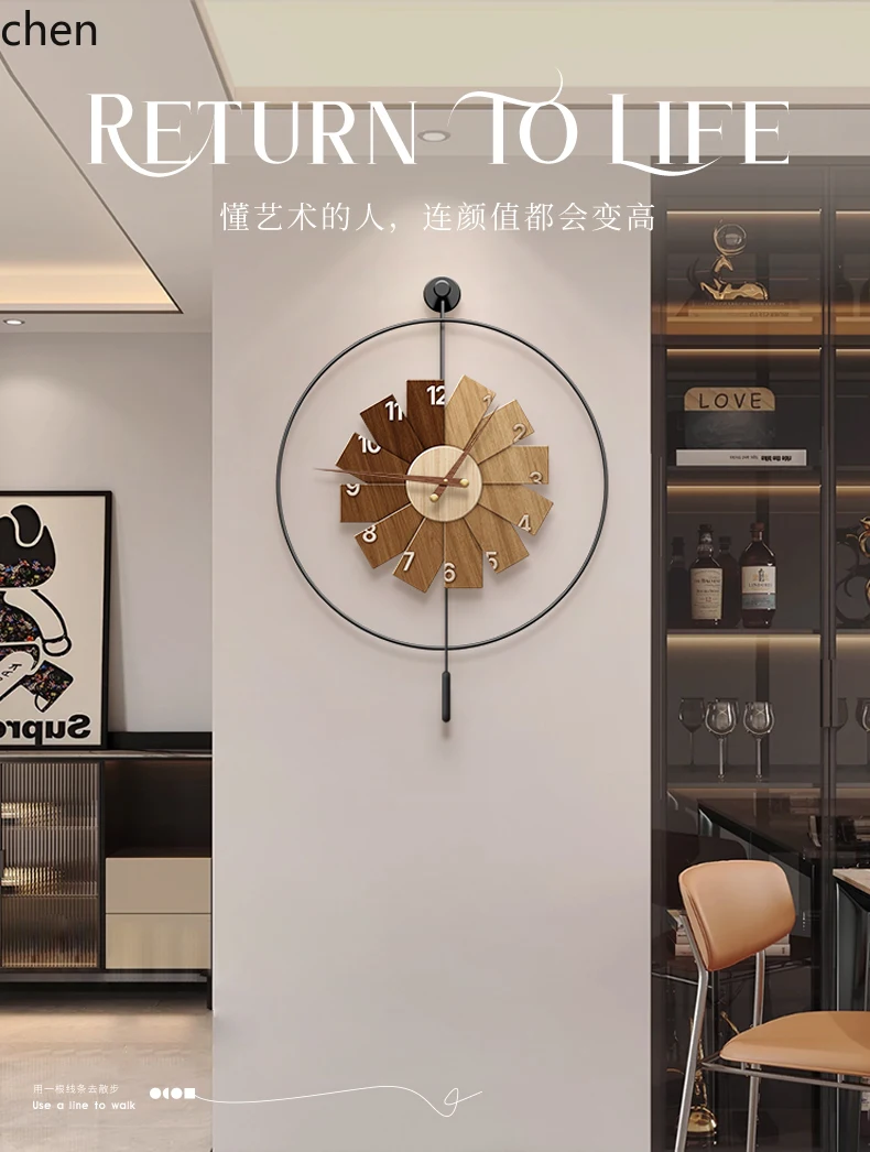 L15- モダンミニマリスト時計レストラン高級アートリビング - Resin Art Wall Clock のレビューと価格