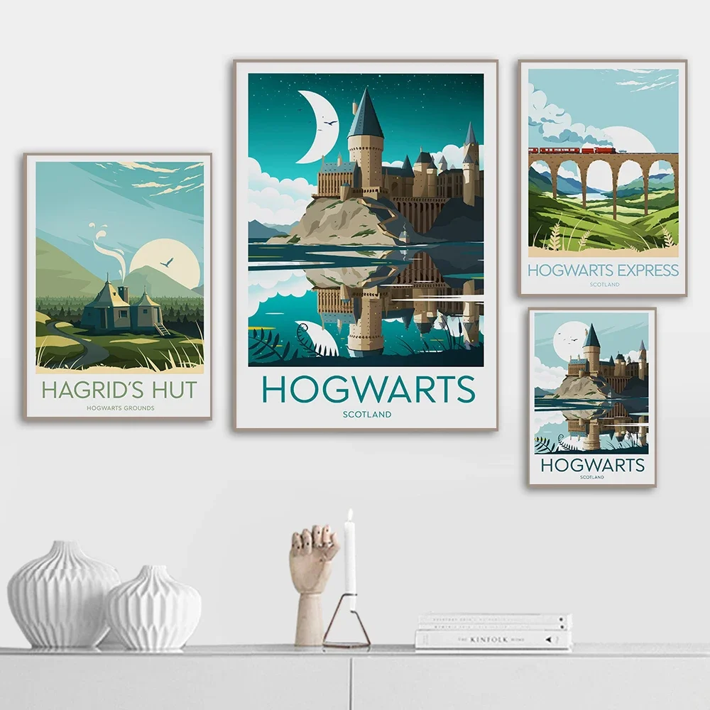 映画美学ウォールアートホグワーツ城太陽HDオイルオンダイヤモ - Resin Art Wall のレビューと価格