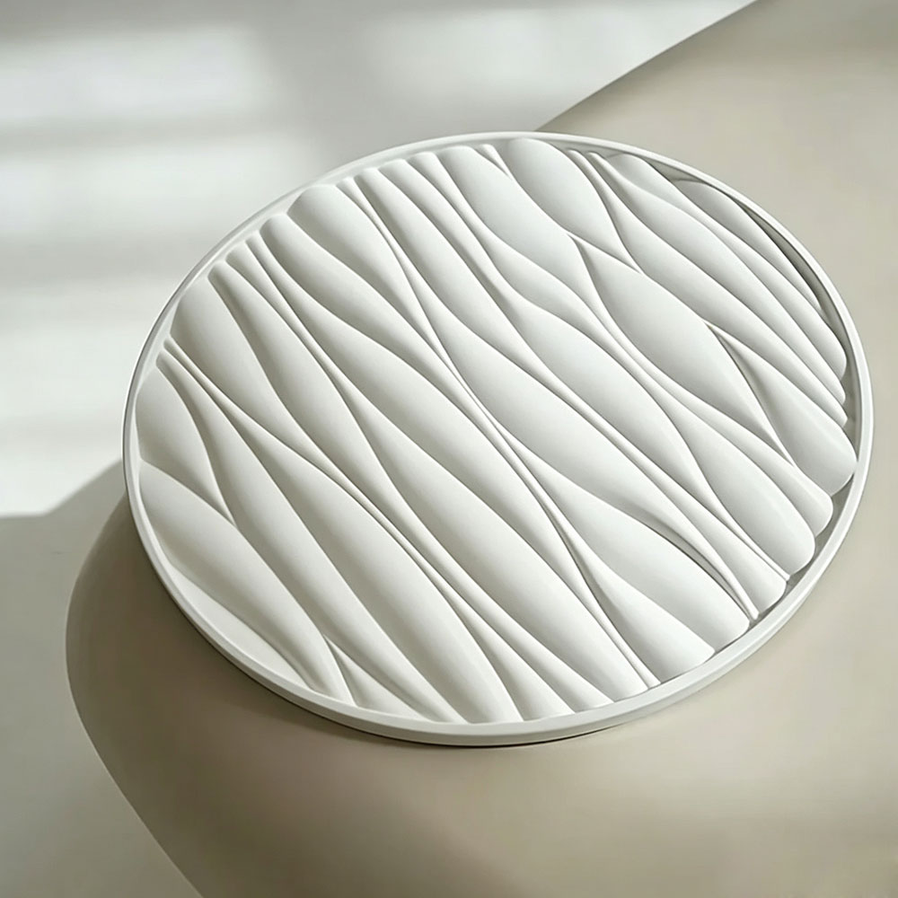 大型丸型トレイシリコンモールド、波型セメント石膏トレイ型、エ - Resin Art Glue のレビューと価格