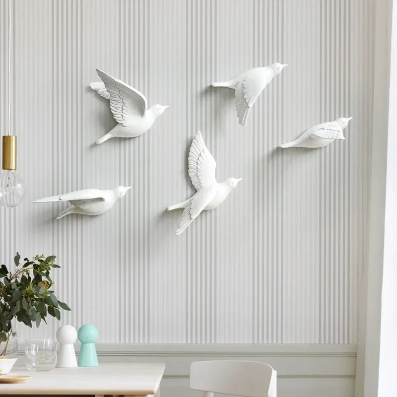 3D鳥の壁掛け,ヨーロッパの装飾アート,家の装飾,リビングル - Resin Art Hanging のレビューと価格