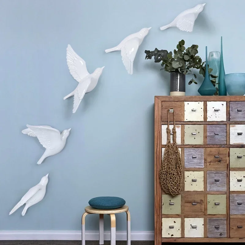 3D鳥の壁掛け,ヨーロッパの装飾アート,家の装飾,リビングル - Resin Art Hanging のレビューと価格