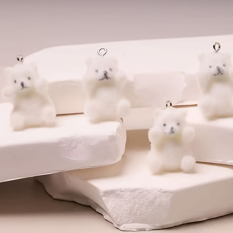 6 個シロクマ樹脂チャームクリスマス氷雪テーマペンダント D - Resin Art Materials Kit のレビューと価格