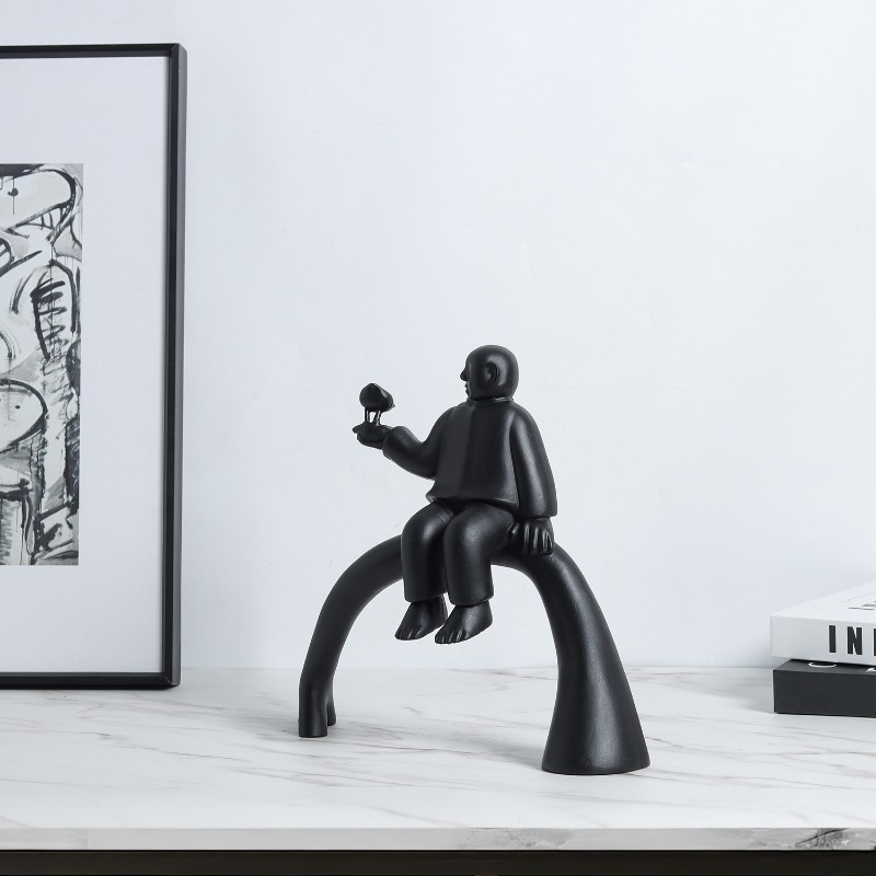 クリエイティブな樹脂製アートフィギュアと鳥の彫刻装飾品、リビ - Resin Art Anniversary Gift のレビューと価格