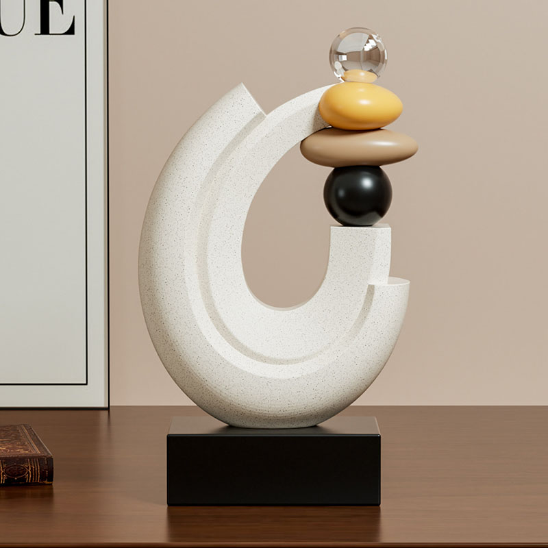 家の装飾幸運石像デスクトップ装飾品北欧リビングルームディスプ - Resin Art Anniversary Gift のレビューと価格