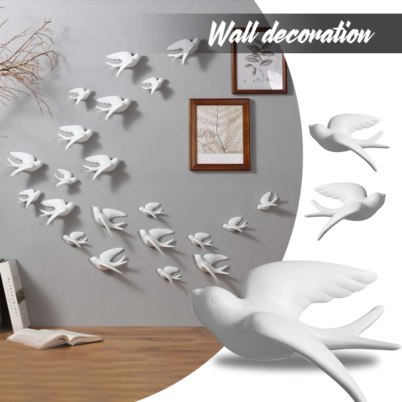 クリエイティブなセラミックの鳥の壁掛け,3D壁画,芸術的な装 - Resin Art Hanging のレビューと価格