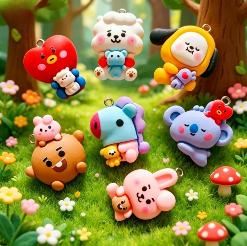 7 個 BT21 樹脂漫画チャーム DIY アクセサリークラ - Resin Art Materials Kit のレビューと価格