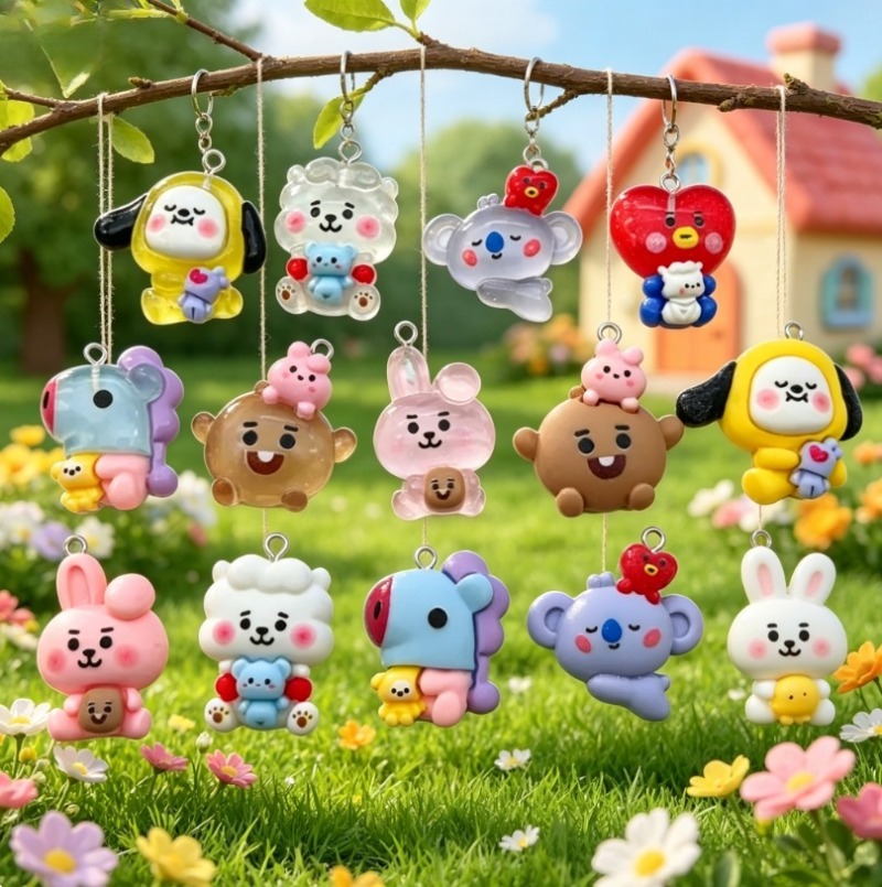 7 個 BT21 樹脂漫画チャーム DIY アクセサリークラ - Resin Art Materials Kit のレビューと価格