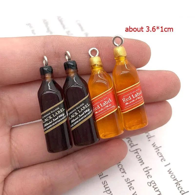 10 個小さなワインバーボトル樹脂チャーム DIY イヤリン - Resin Art Calligraphy のレビューと価格