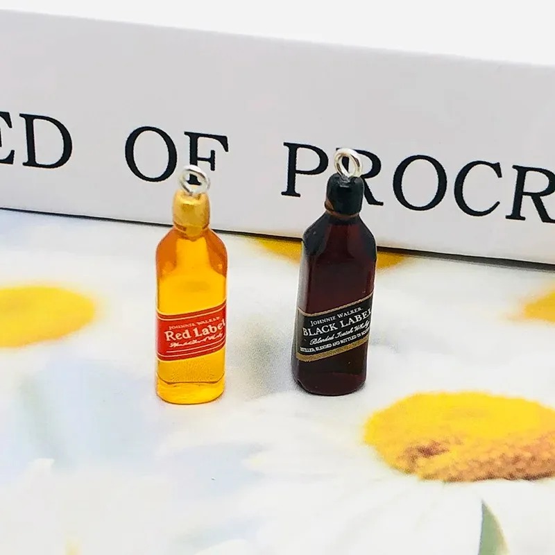10 個小さなワインバーボトル樹脂チャーム DIY イヤリン - Resin Art Calligraphy のレビューと価格