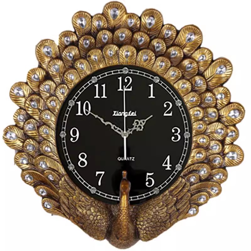 ヴィンテージ高級装飾壁掛け時計、アメリカンスタイルモダンアー - Resin Art Wall Clock のレビューと価格