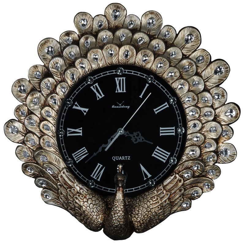 ヴィンテージ高級装飾壁掛け時計、アメリカンスタイルモダンアー - Resin Art Wall Clock のレビューと価格