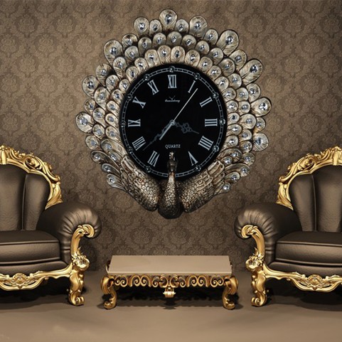 ヴィンテージ高級装飾壁掛け時計、アメリカンスタイルモダンアー - Resin Art Wall Clock のレビューと価格