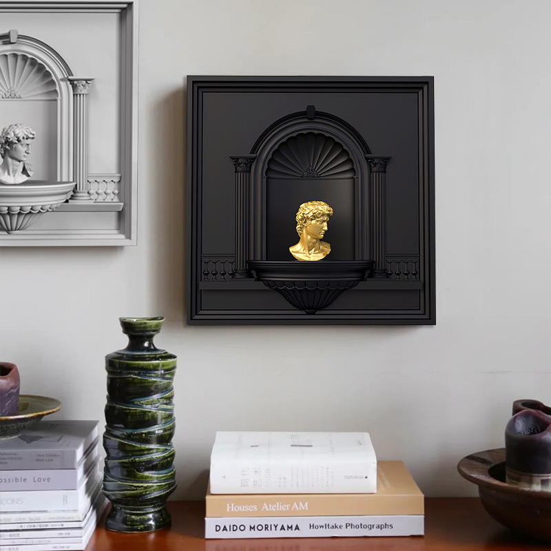 ‌ フランスのヴィンテージウォールアート、石膏の壁彫刻、静音 - Resin Art Wall Clock のレビューと価格