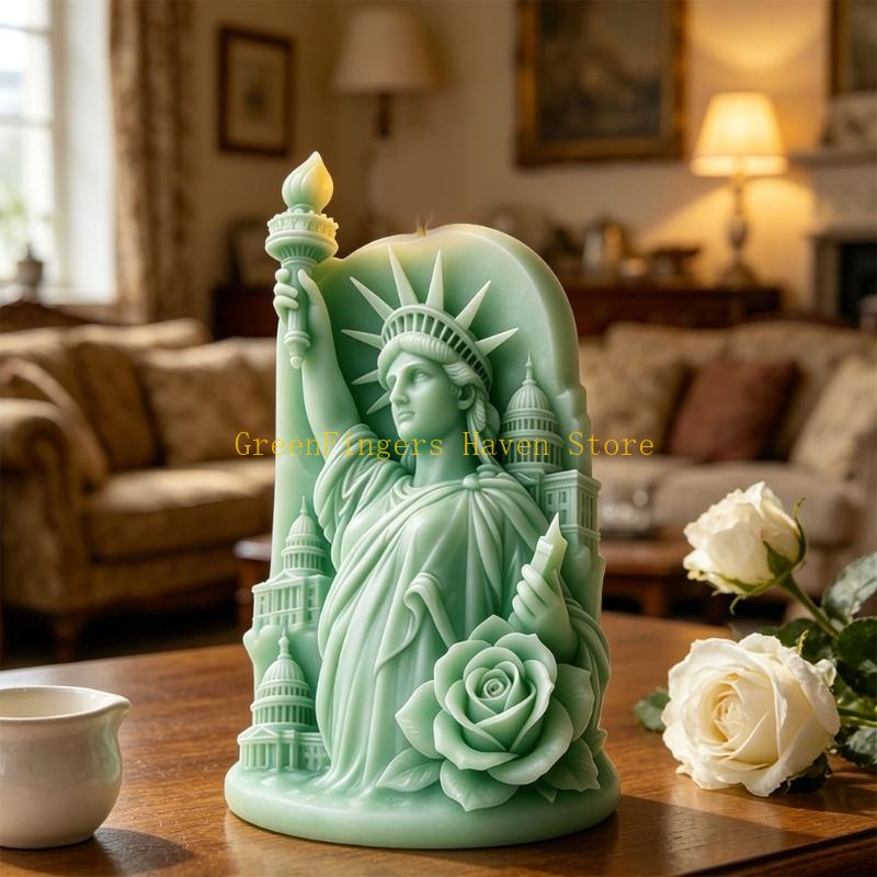 F68D 3D 自由の女神エンボスシリコーンキャンドル金型樹 - Resin Art Anniversary Gift のレビューと価格