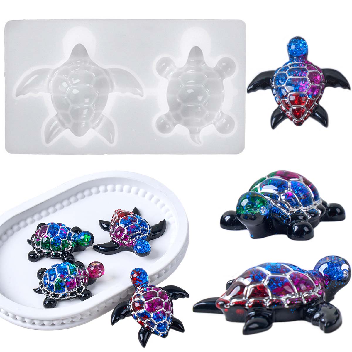 3D ウミガメキーホルダーシリコーン型 DIY 海洋テーマ動 - Resin Art Glue のレビューと価格