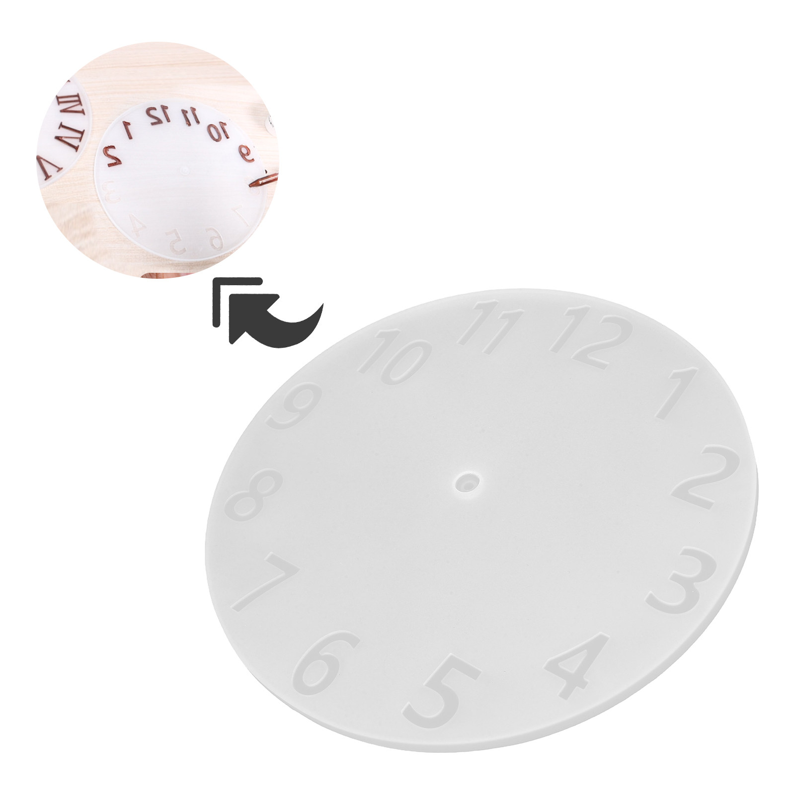 1セットシリコン時計型キット エポキシ樹脂壁掛け時計 アラビ - Resin Art Wall Clock のレビューと価格
