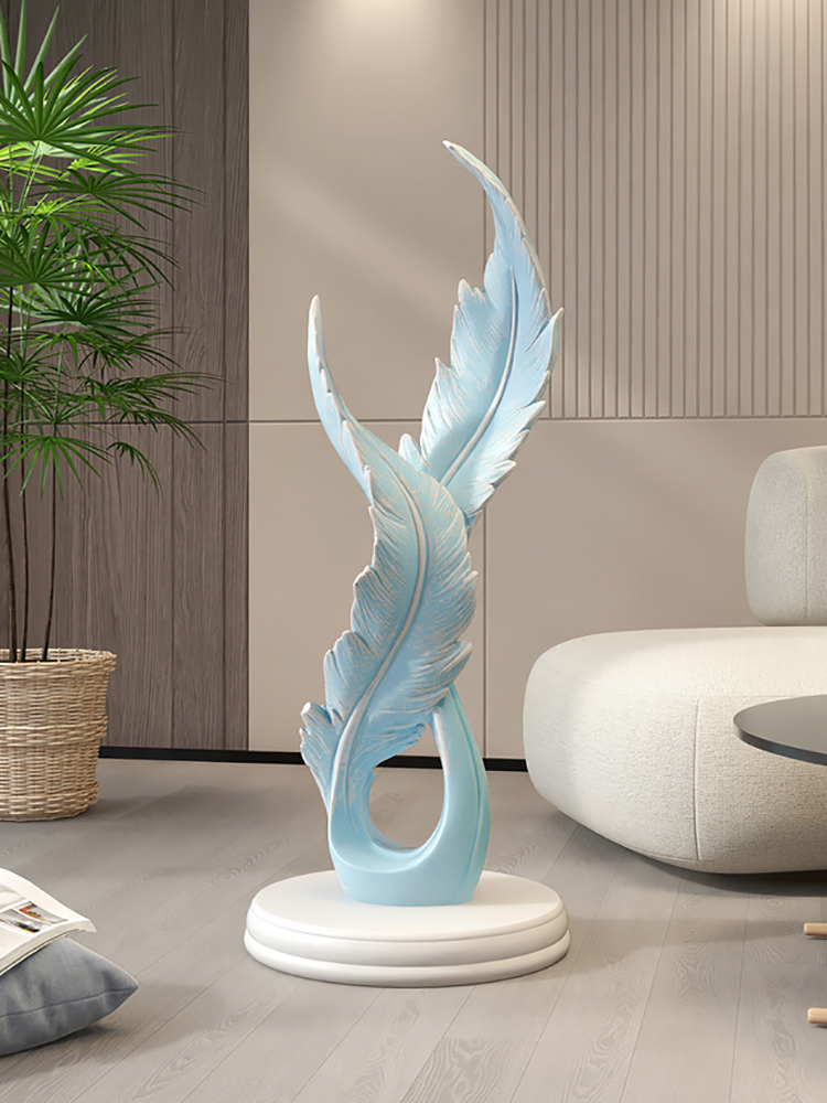 家の装飾クリエイティブ発光羽樹脂像床の装飾北欧リビングルーム - Resin Art In Floor のレビューと価格
